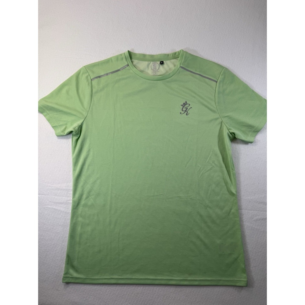 Gym King Mens XL Green Short Sleeve Performance Shirt Stretchy Gym Workout